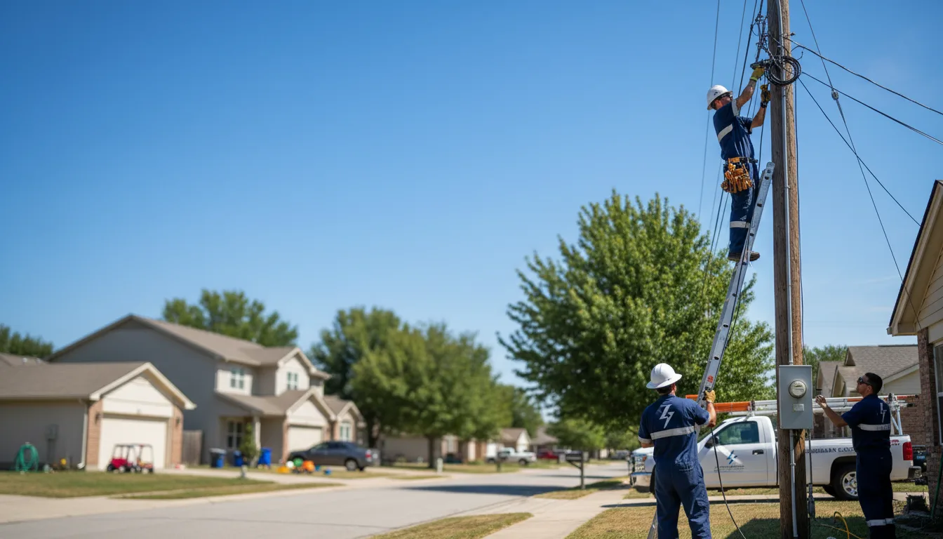 Residential electrician providing installation services in Horace, ND